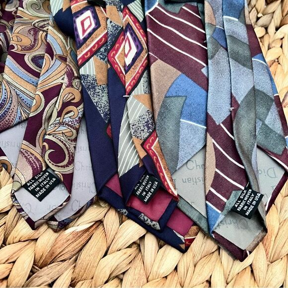 Christian Dior Vintage 90’s Collection of Italian Silk Ties - Picture 3 of 4